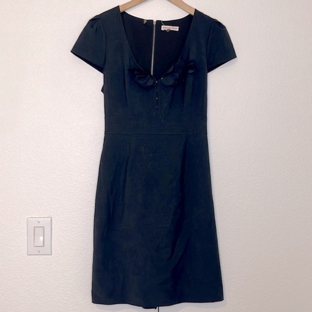 Rebecca Taylor| Black Wool Sheath Dress| Size 12